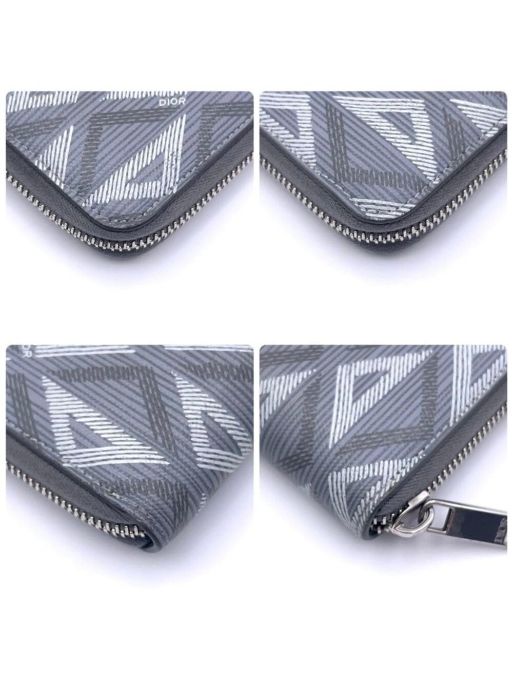 Dior CD Diamond Wallet Zip Around Gray - Picture 7 of 9